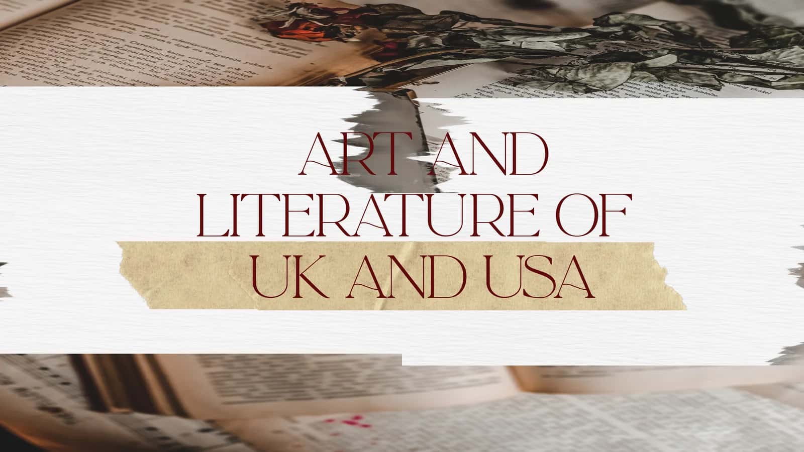 ART AND LITERATURE OF UK AND USA PLAN