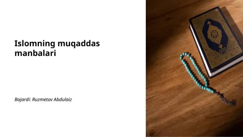 Islomning muqaddas manbalari