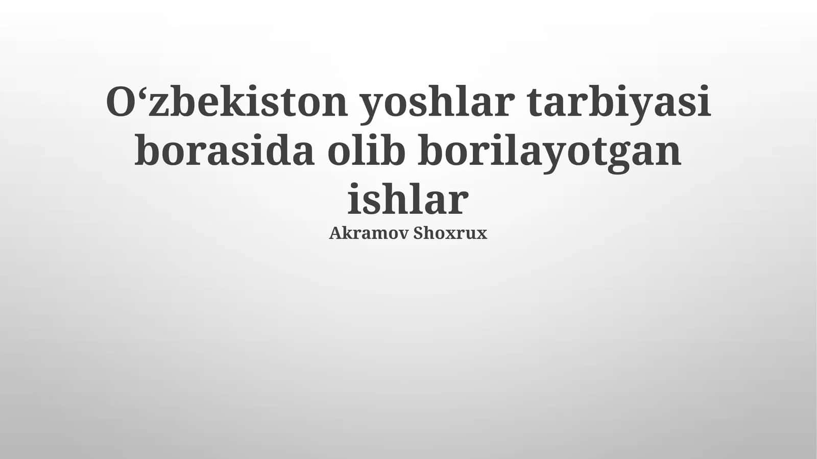 Oila va maktab hamkorligi