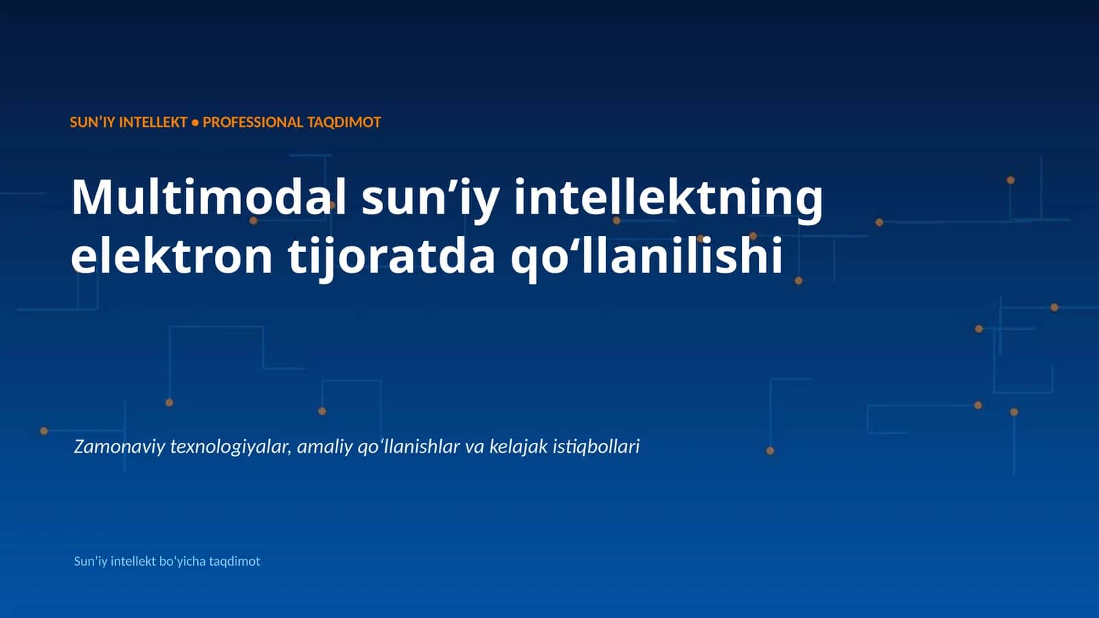 Multimodal sunʼiy intellektning elektron tijoratda qoʻllanilishi
