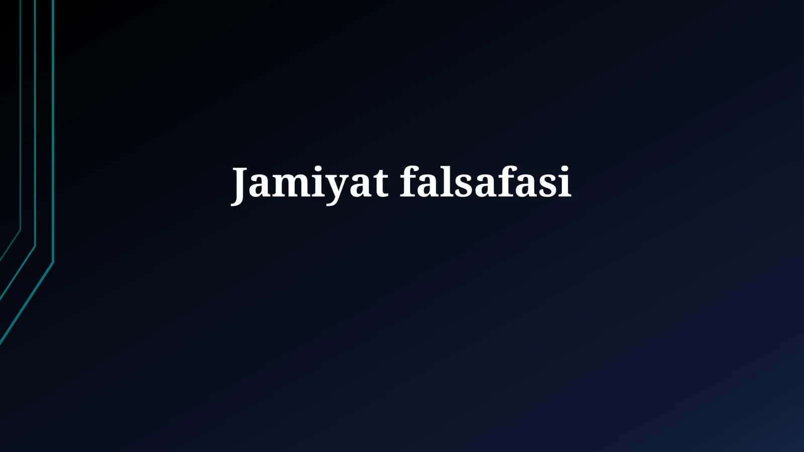 Jamiyatfalsafasi