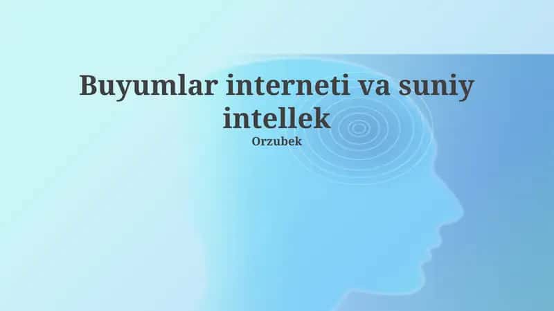 IoT va AI asoslari