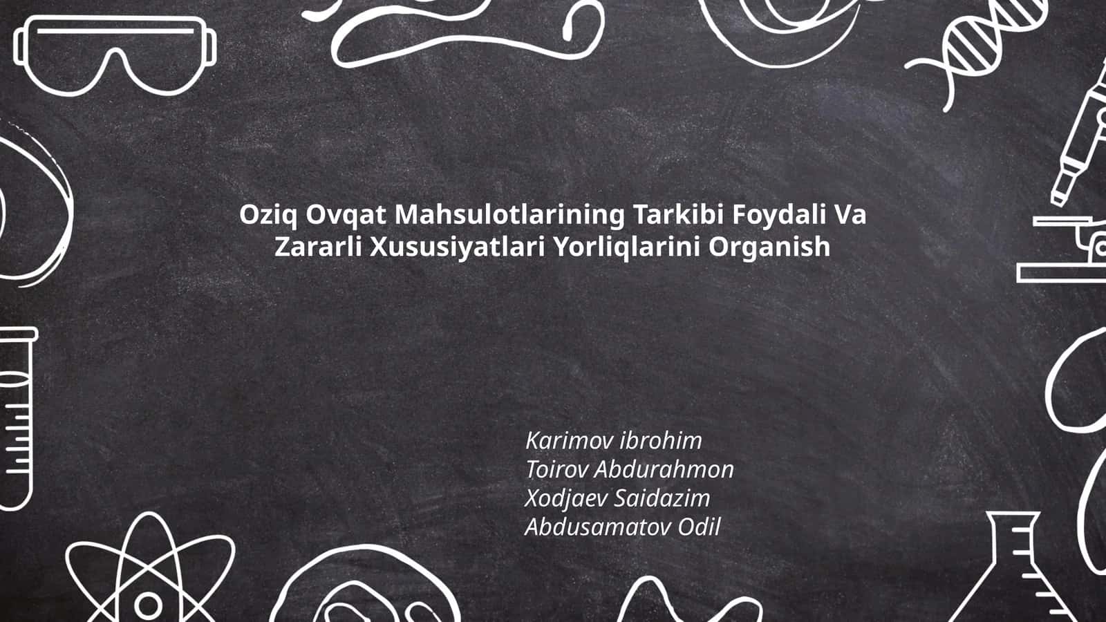 Oziq Ovqat Mahsulotlarining Tarkibi Foydali Va Zararli Xususiyatlari Yorliqlarini Organish
