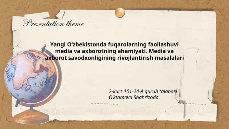 Yangi O‘zbekistonda fuqarolarning faollashuvi media va axborotning ahamiyati