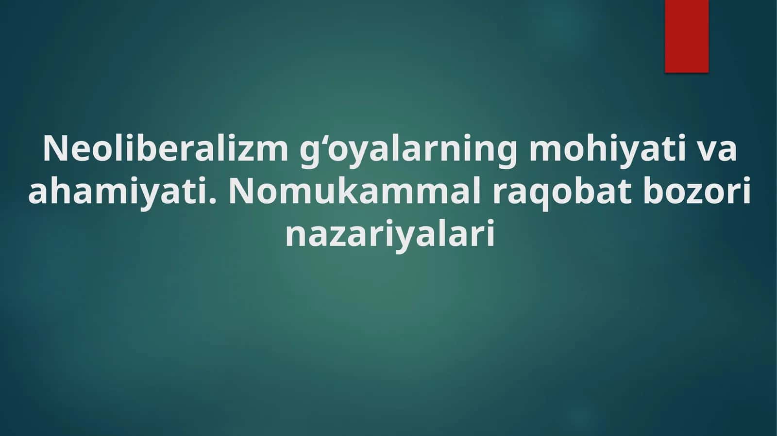 Neoliberalizm