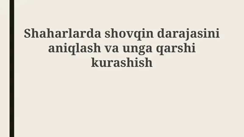 Shaharlarda shovqin