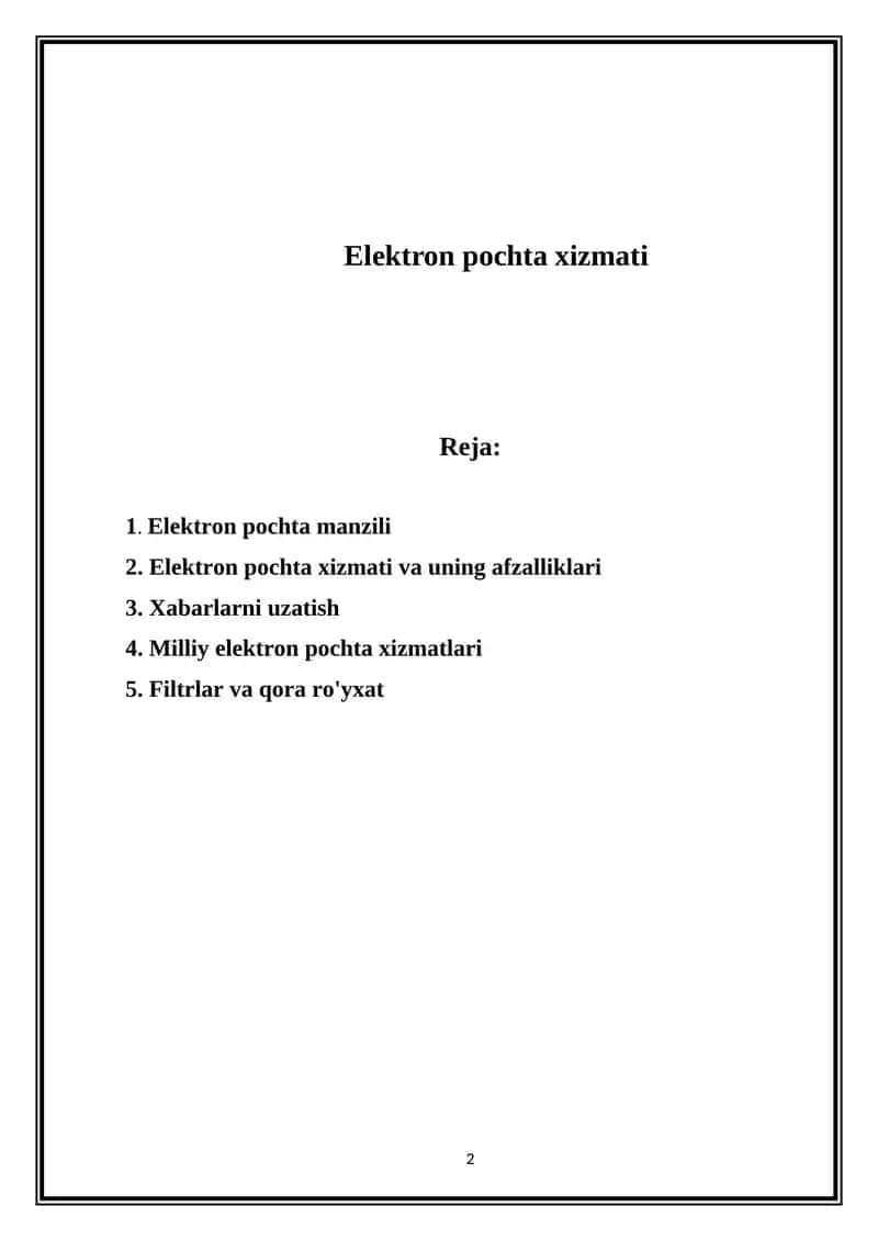 Elektron pochta xizmati