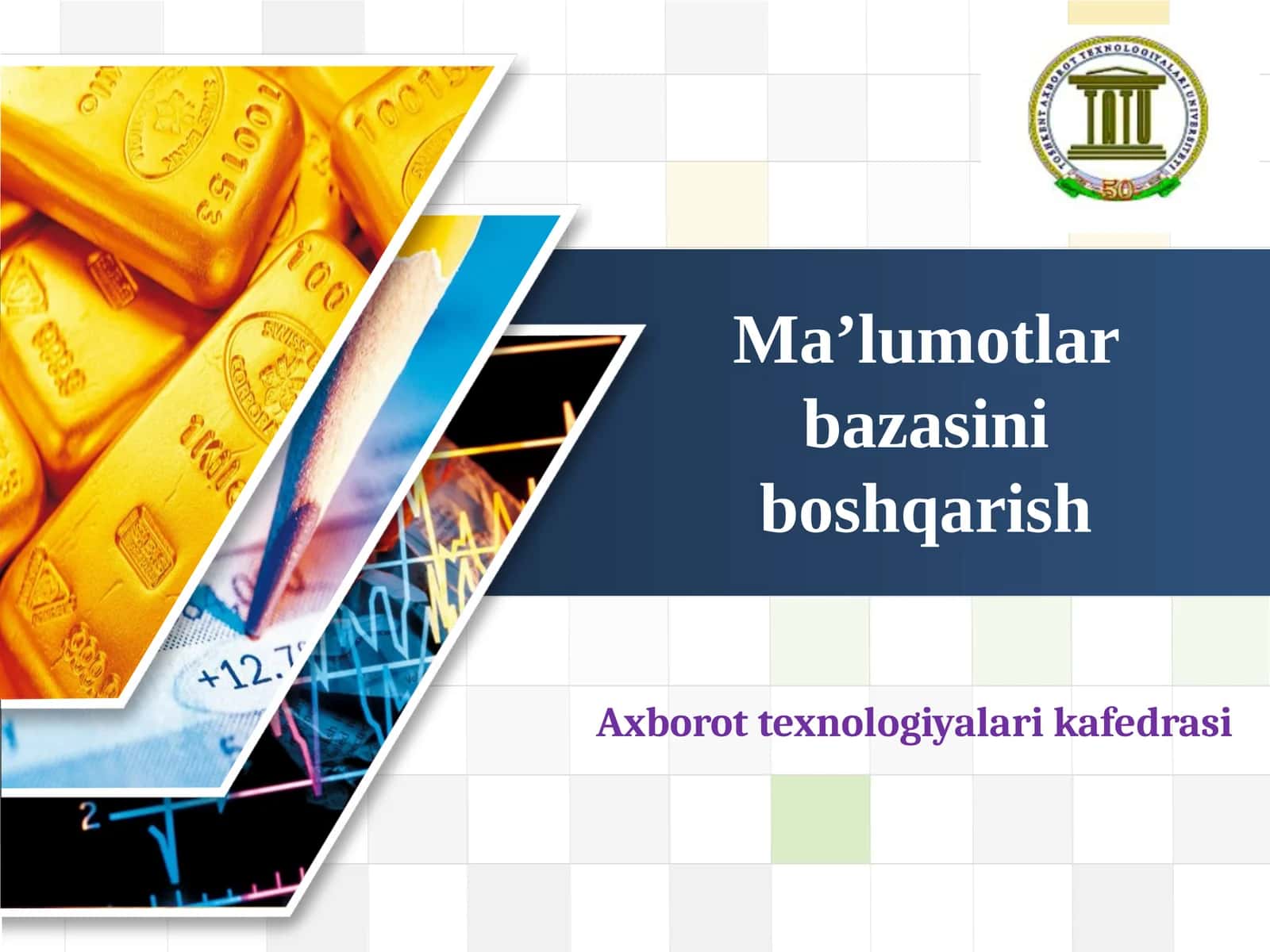 Ma’lumotlar bazasini boshqarish