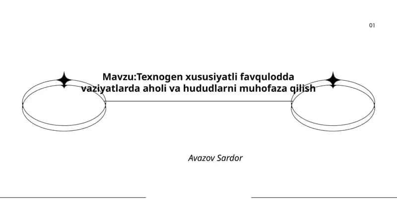 Texnogen xususiyatli favqulodda vaziyatlarda aholi va hududlarni muhofaza qilish