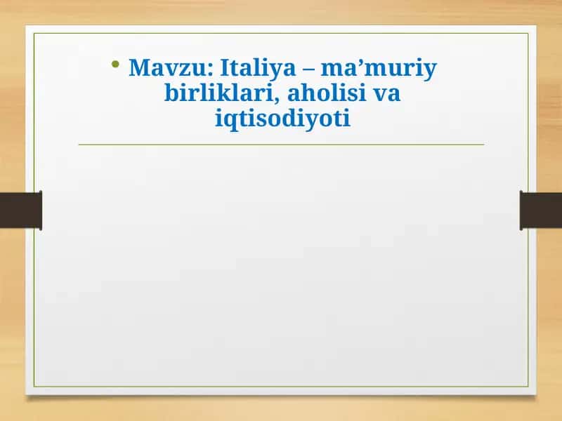 Italiya–ma’muriy birliklari, aholisi va iqtisodiyoti