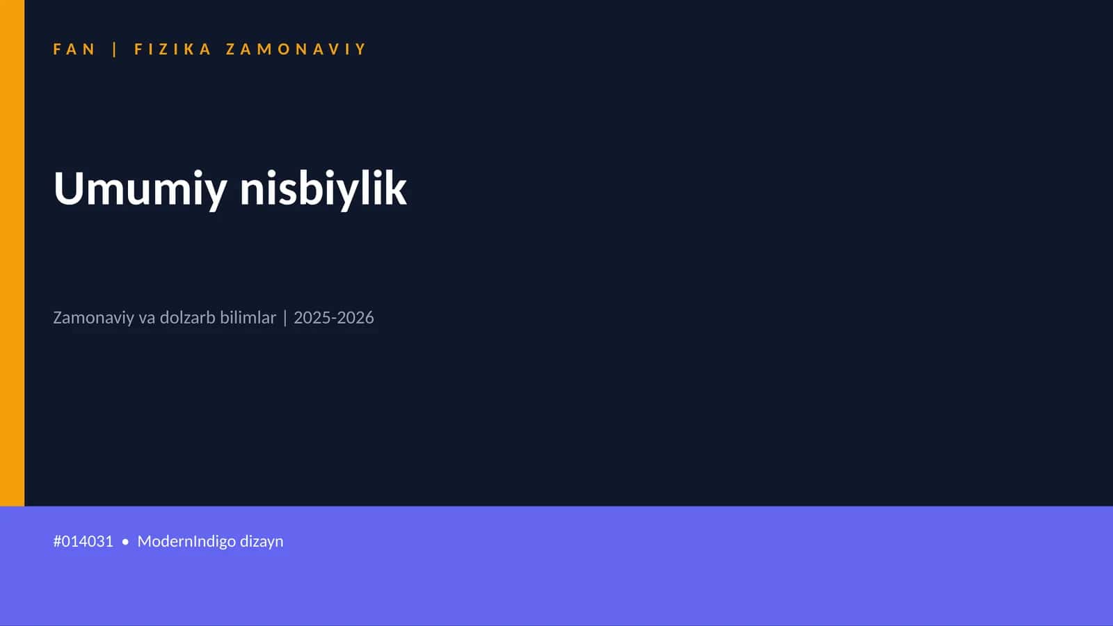 FAN | FIZIKA ZAMONAVIY