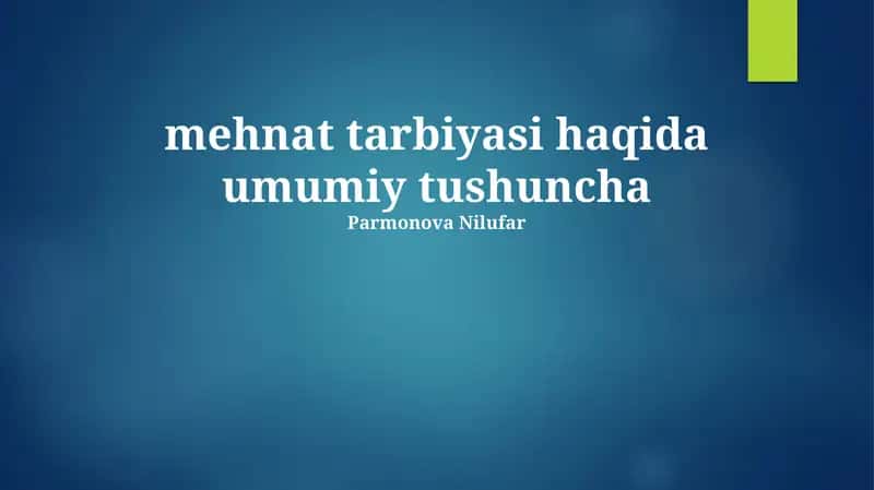 Mehnat Ta'limi