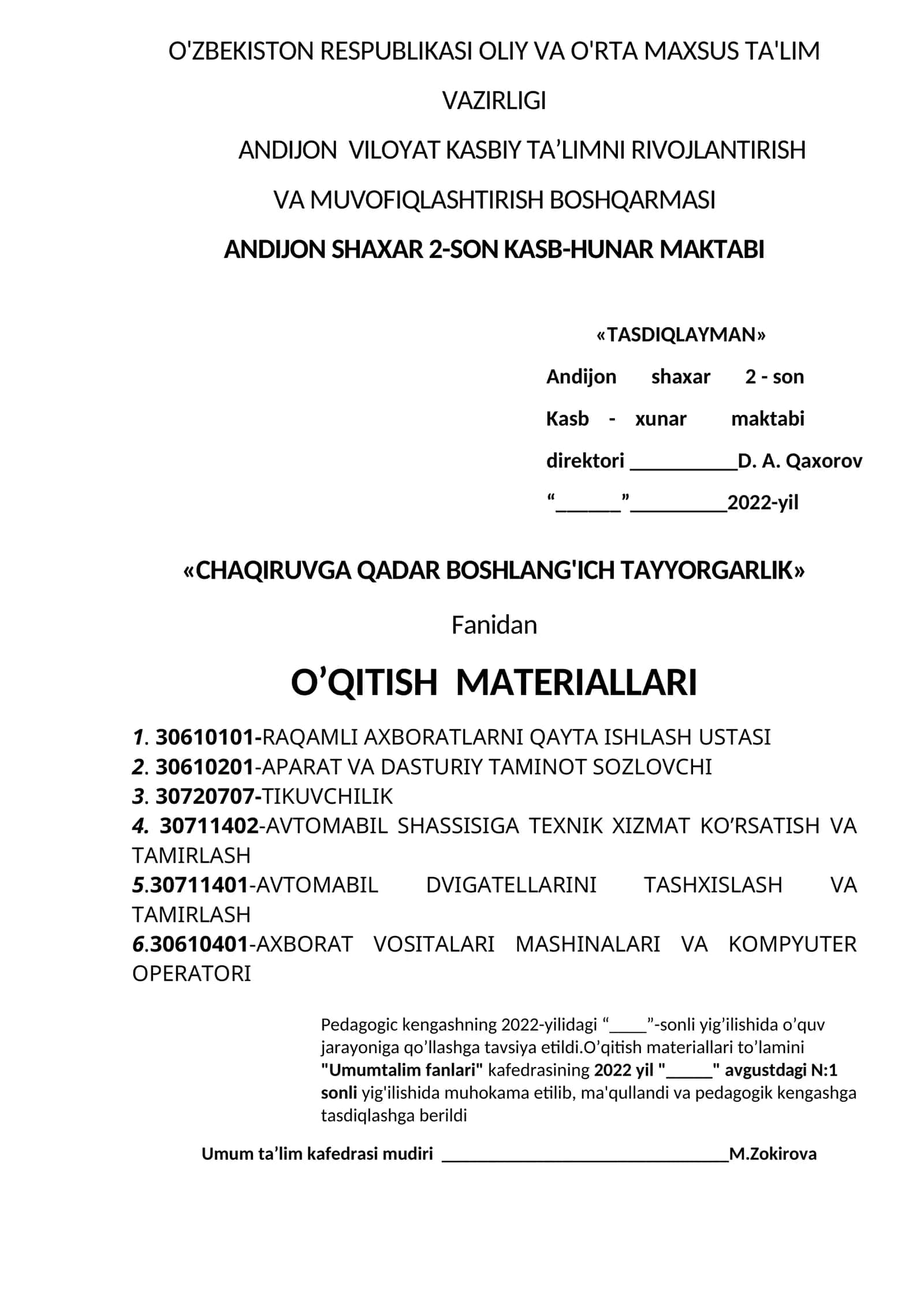 AXBORATLARNI QAYTA ISHLASH USTASI