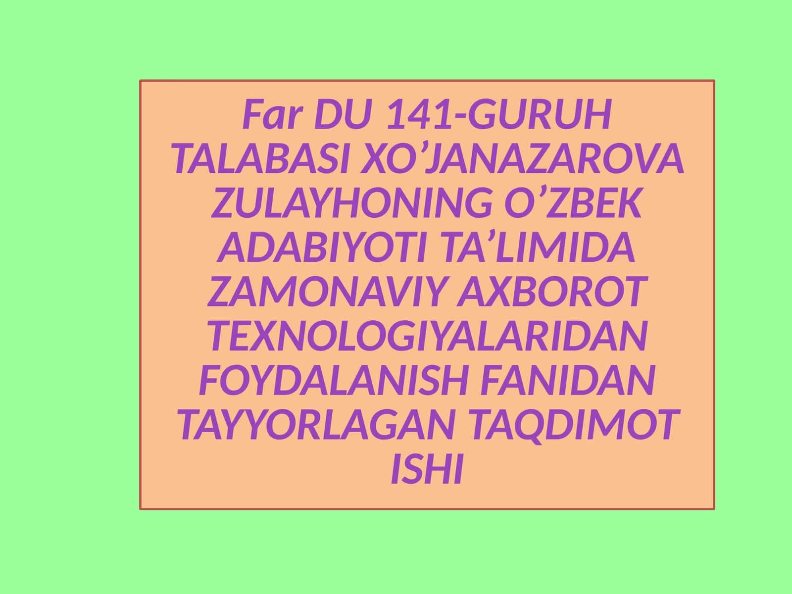 SHOIR VA YOZUVCHILAR HAYOTIGA OID MANBALARNI INTERNET SAYTLARIDAN TOPISH VA O’RGANISH