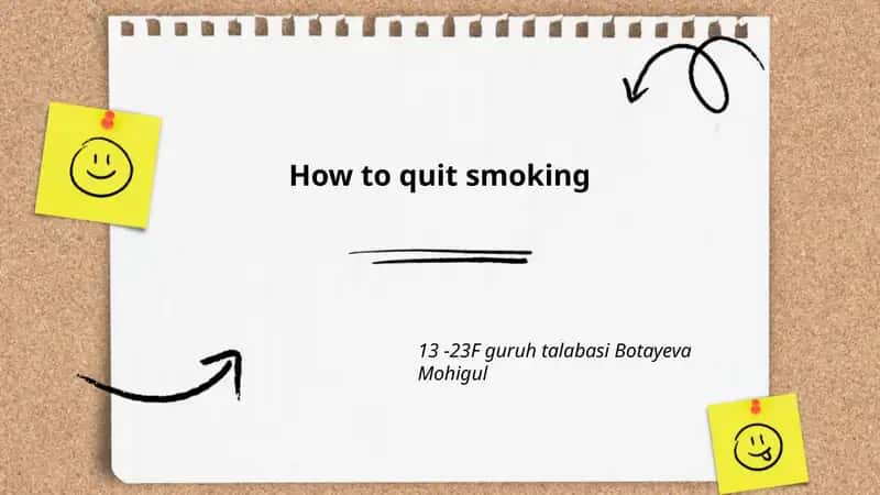 How to quit smoking