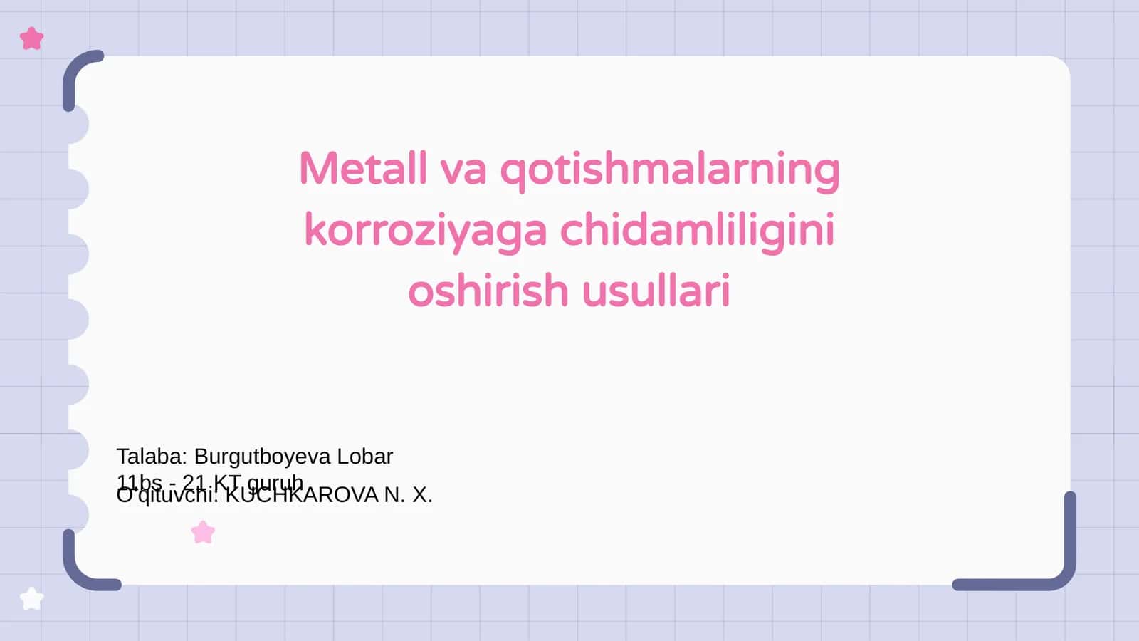 Metall va qotishmalarning korroziyaga chidamliligini oshirish usullari