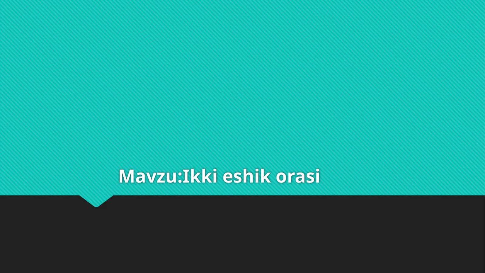 Ikki eshik orasi