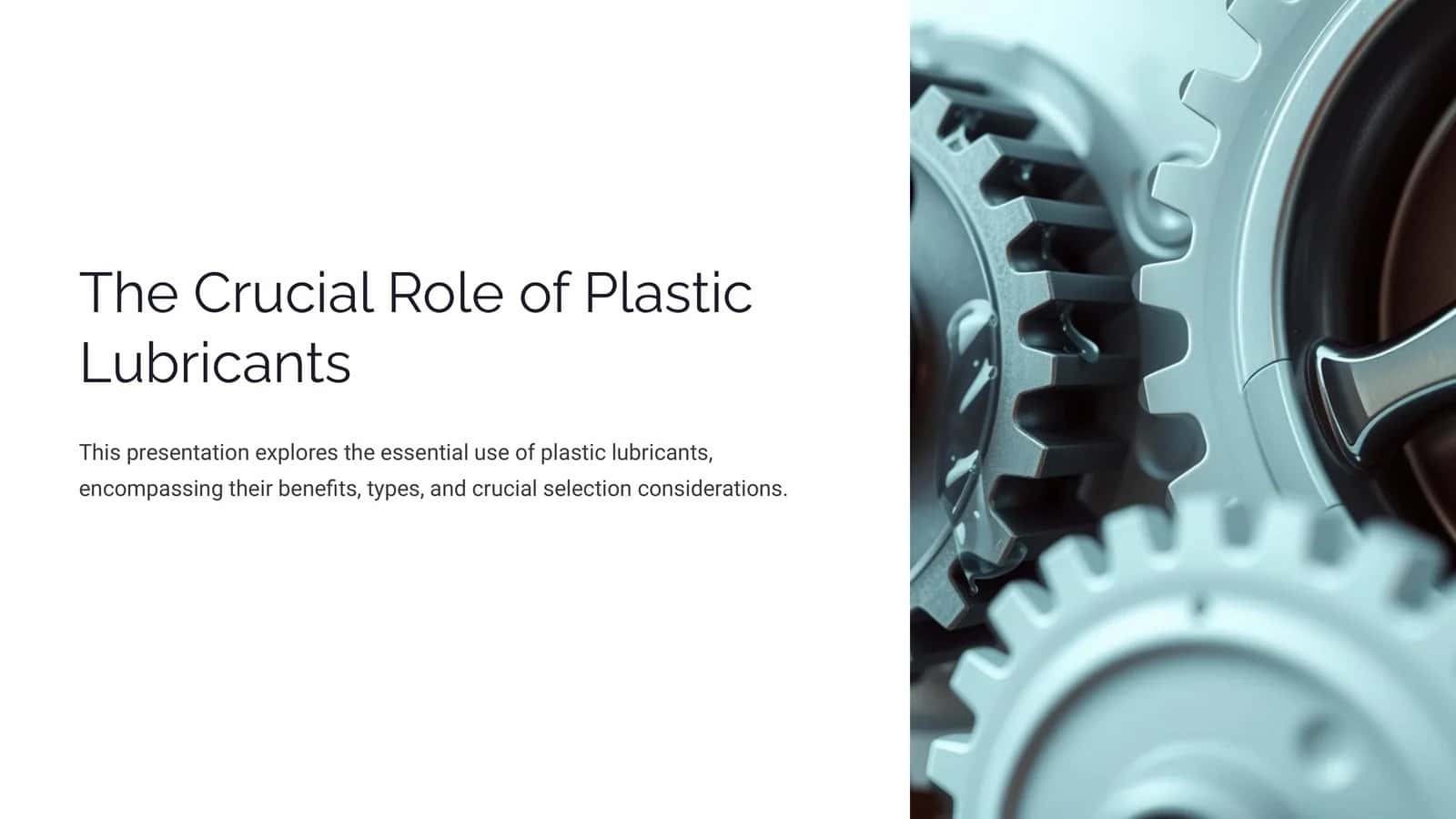 The Crucial Role of Plastic Lubricants