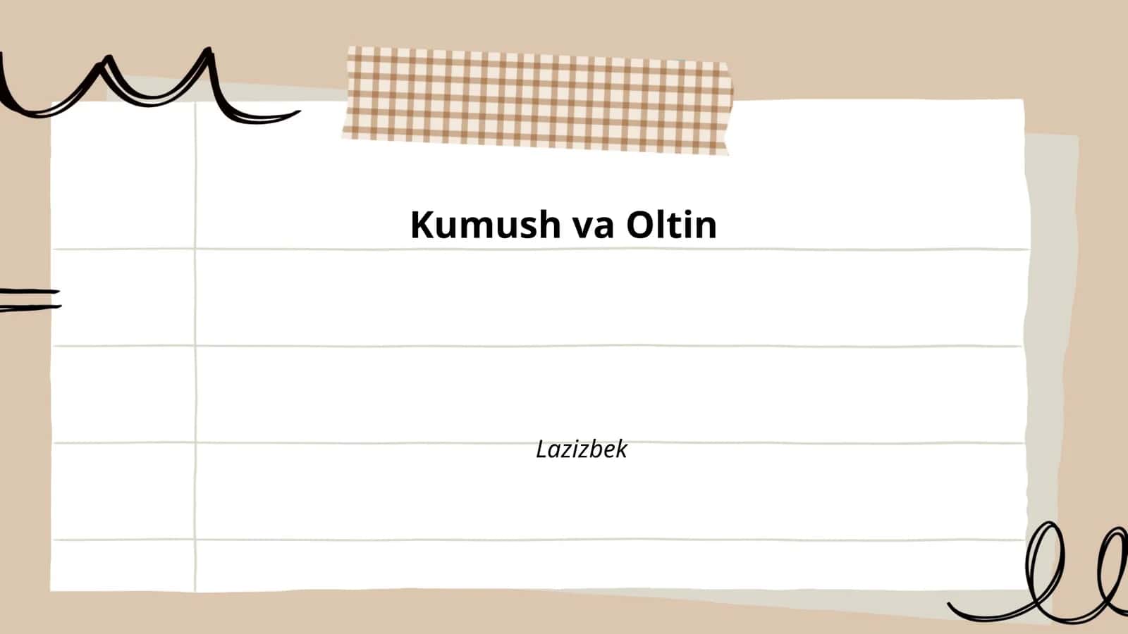 Kumush va Oltin
