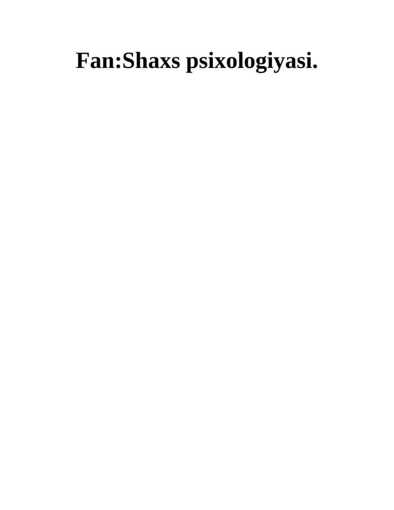 T.Liri metodikasi va V.M.Rusalovning "Temperament tiplarini aniqlash" testi