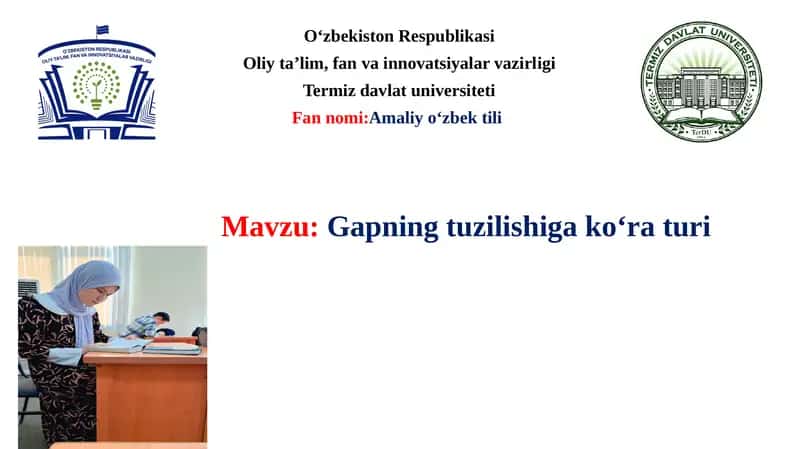 Gapning tuzilishiga ko‘ra turi