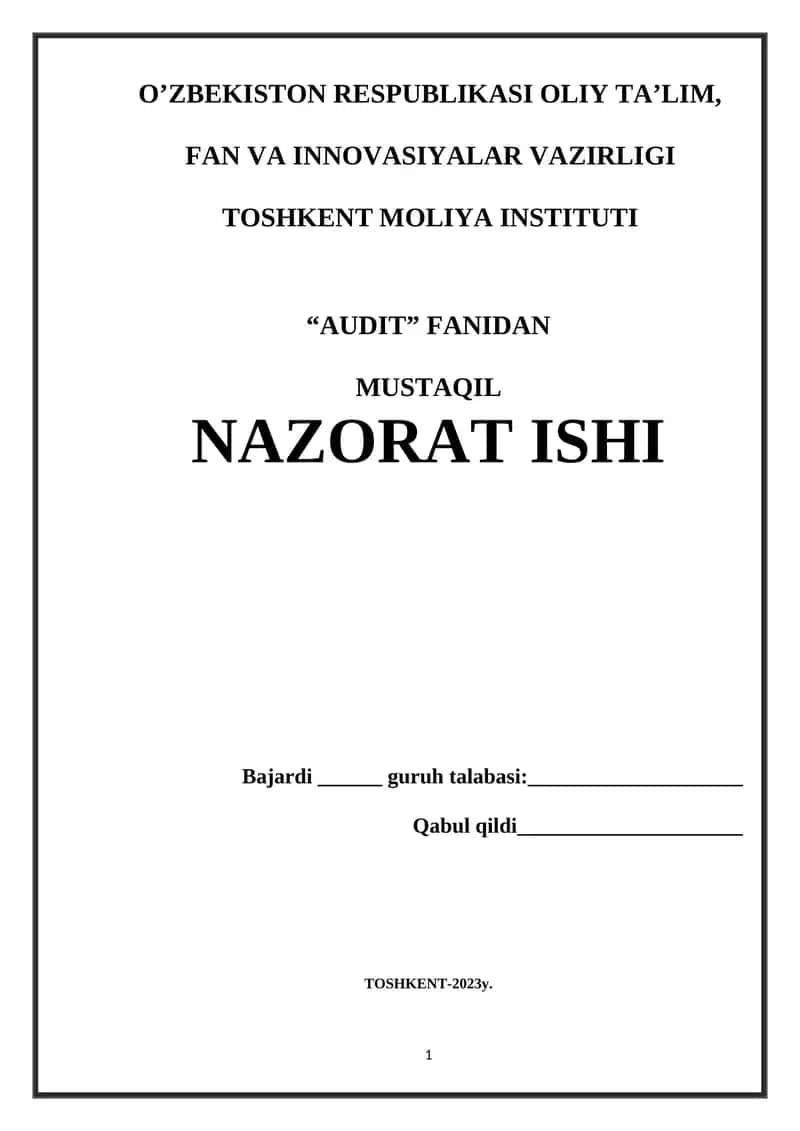 Auditorlik faoliyating rivojlanish bosqichlari