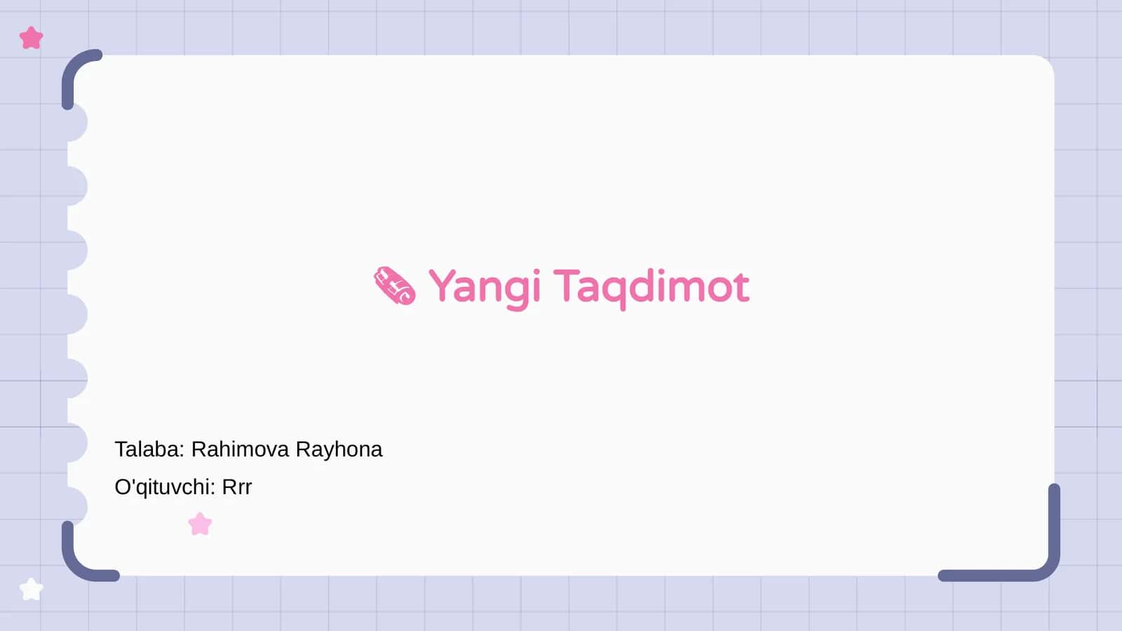 Yangi Taqdimot