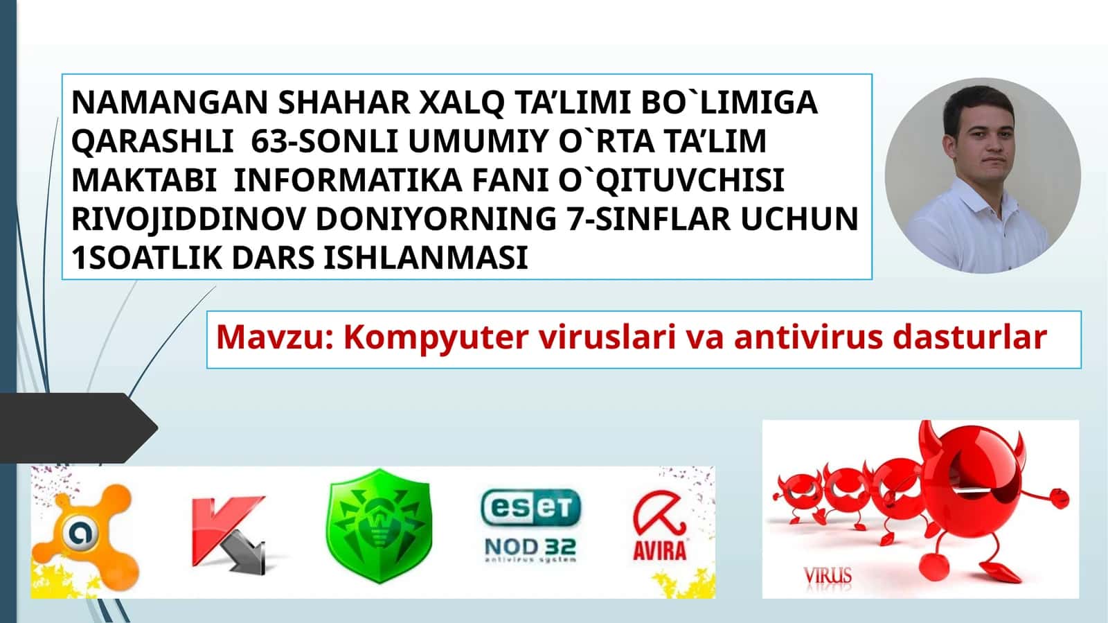 7-SINFLAR UCHUN 1 SOATLIK DARS ISHLANMASI