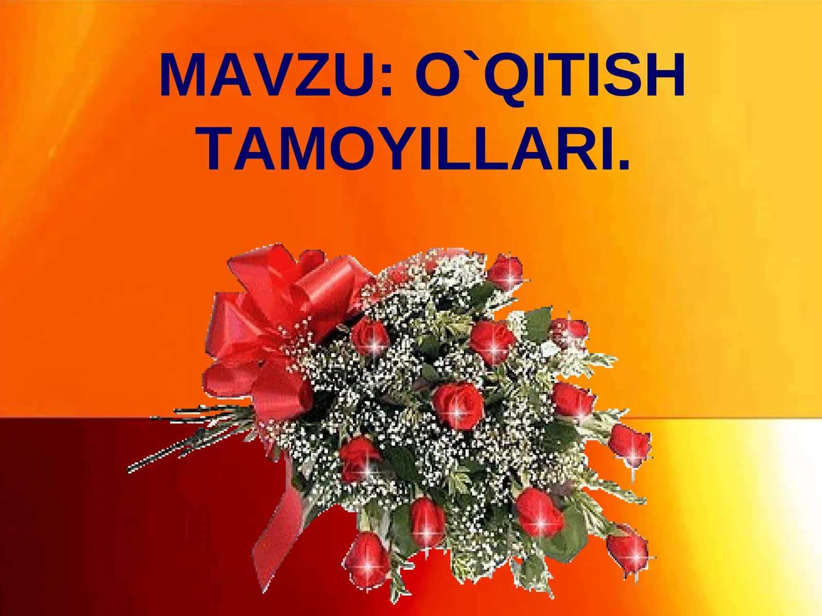 O`QITISH TAMOYILLARI