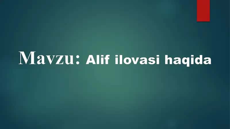 Alif ilovasi