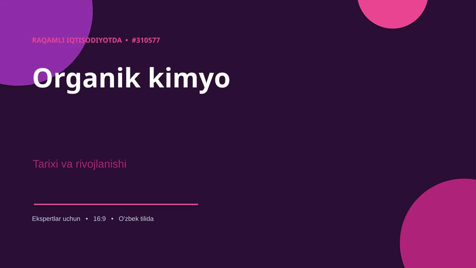 Organik kimyo