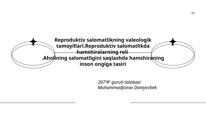 Reproduktiv salomatlikning valeologik tamoyillari