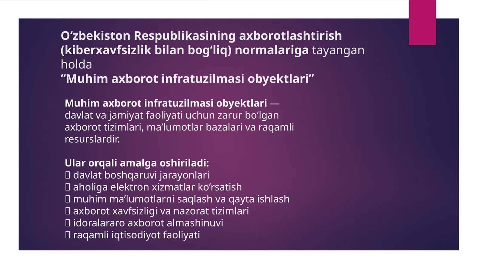 Muhim axborot infratuzilmasi obyektlari