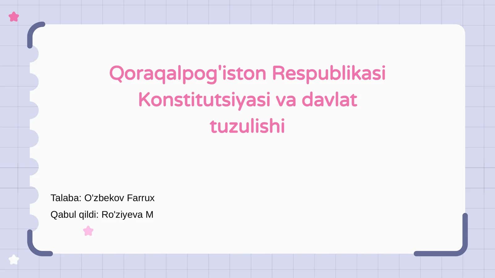 Qoraqalpog'iston Respublikasi Konstitutsiyasi va davlat tuzulishi