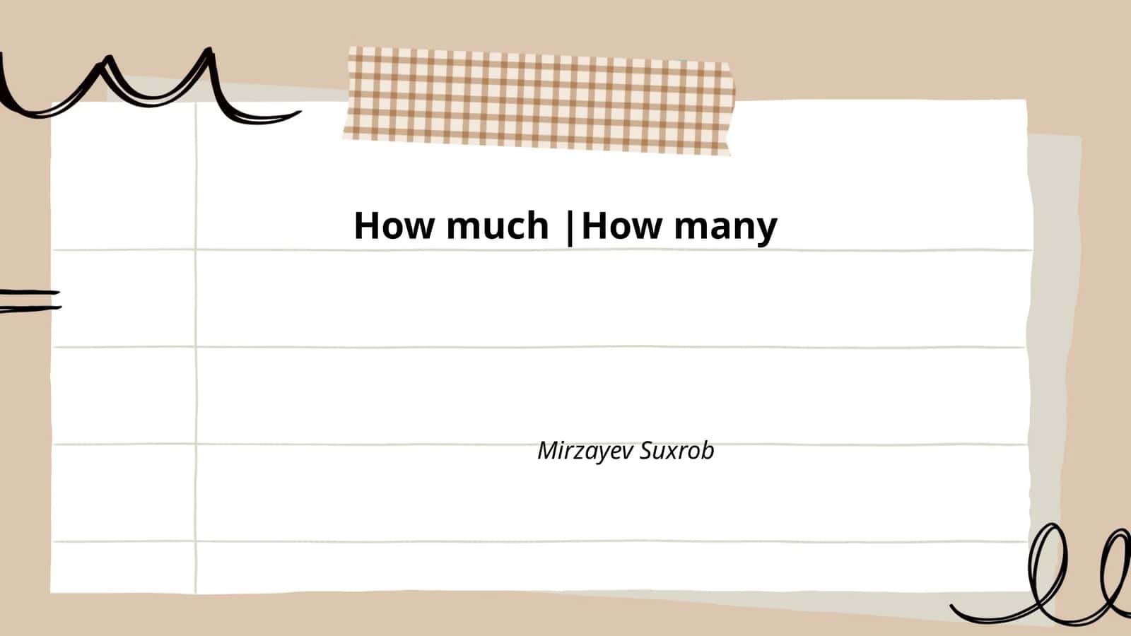 Plan: How much vs how many