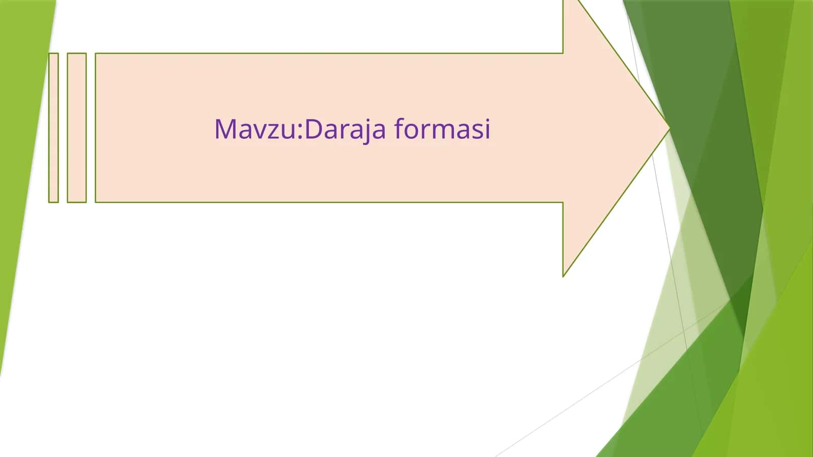 Daraja formasi