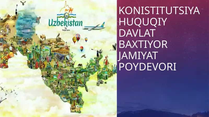 Konistitutsiya huquqiy davlat baxtiyor jamiyat poydevori.