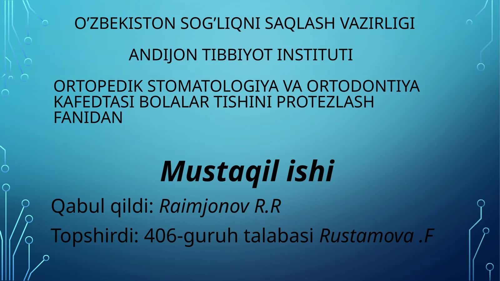Tishlarni erta olinishi natijasida yuzaga kelishi mumkin bo’lgan asoratlar.