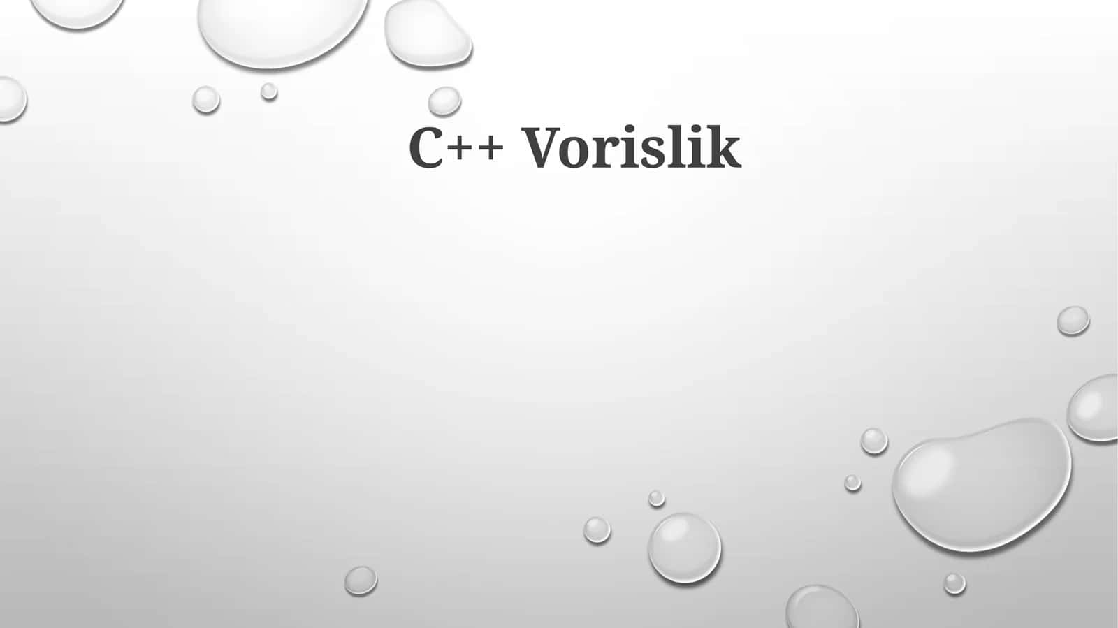 C++ Vorislik