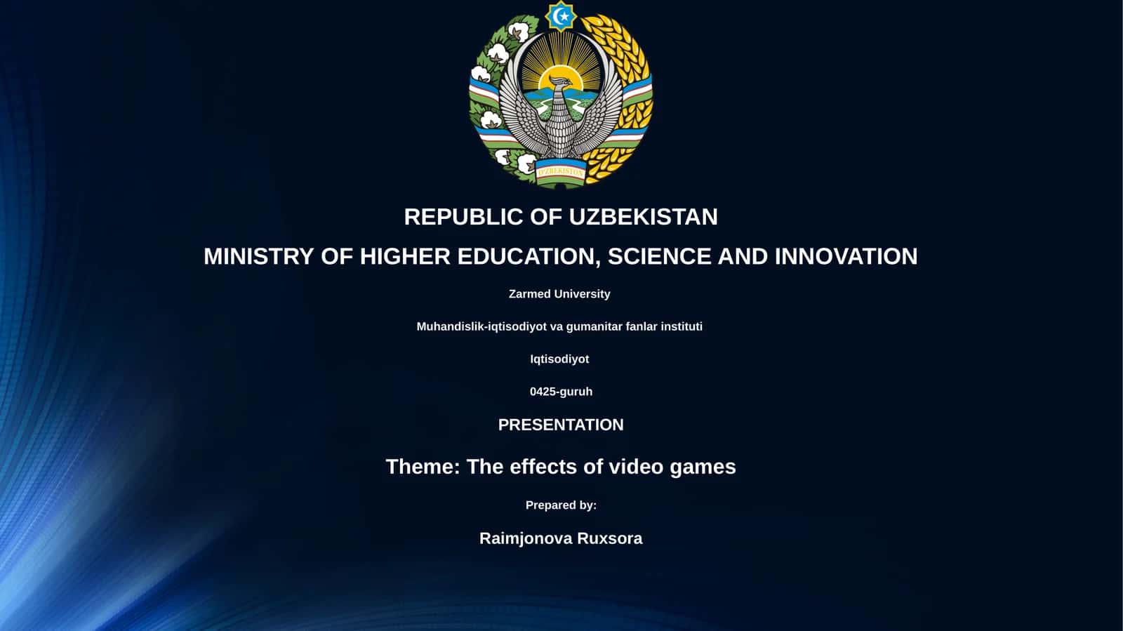 The effects of video games