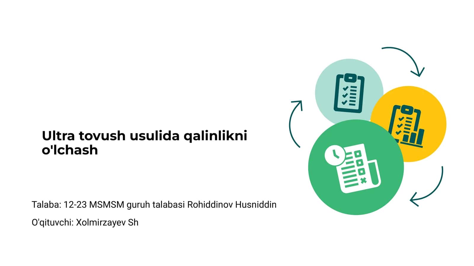 Ultratovush usulida qalinlikni o'lchash