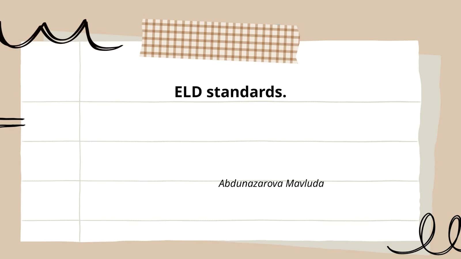 ELD standards
