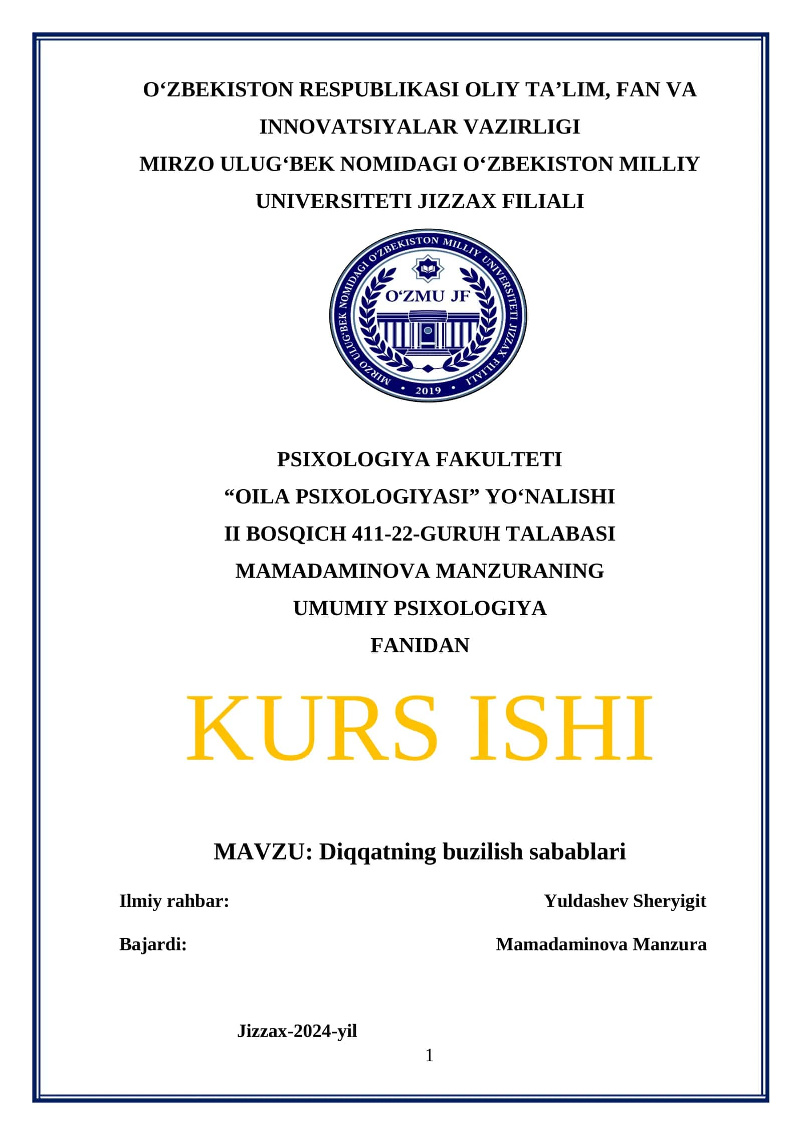 Diqqatning buzilish sabablari