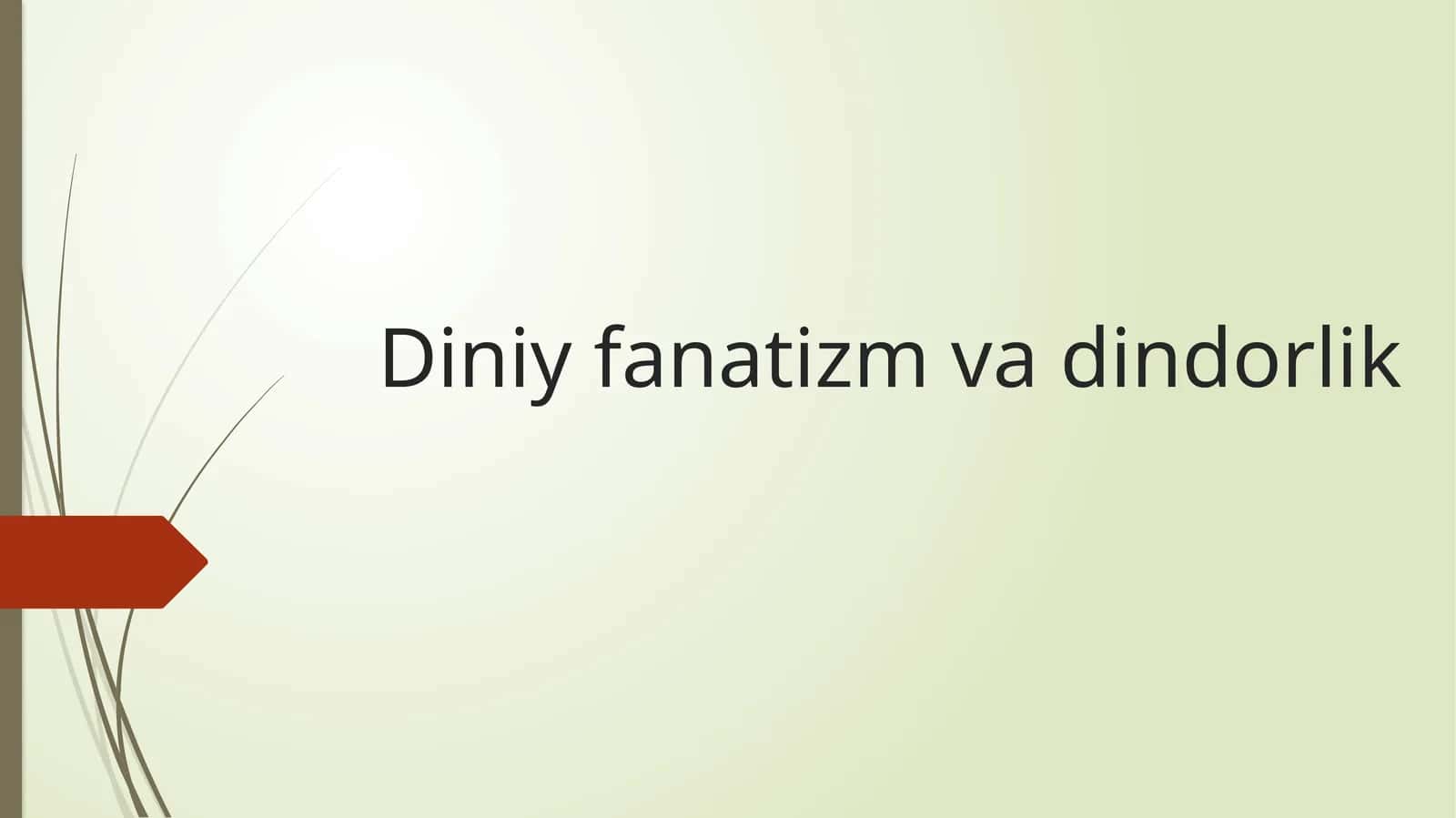 Diniy fanatizm va dindorlik