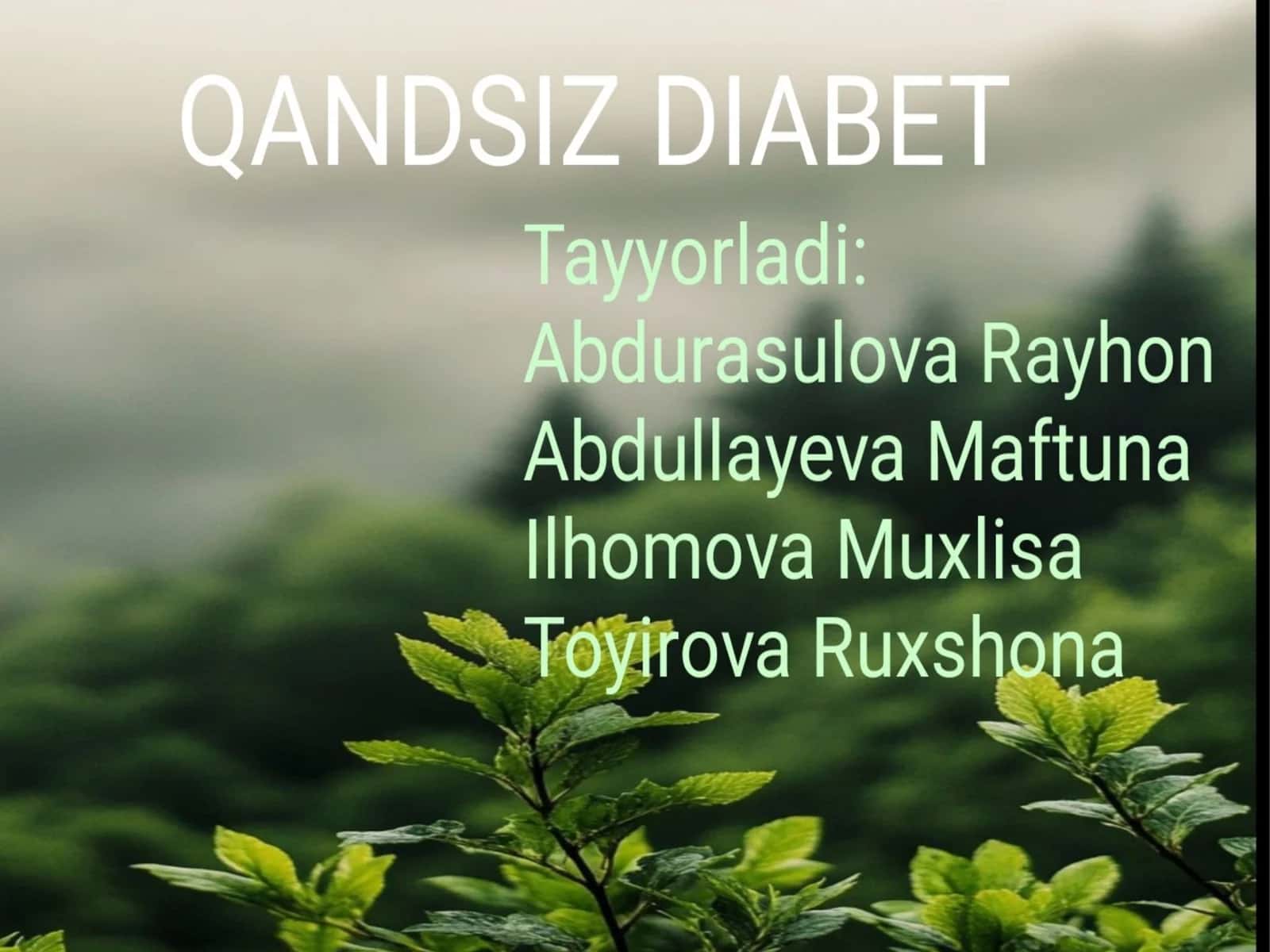 Qandsiz diabet