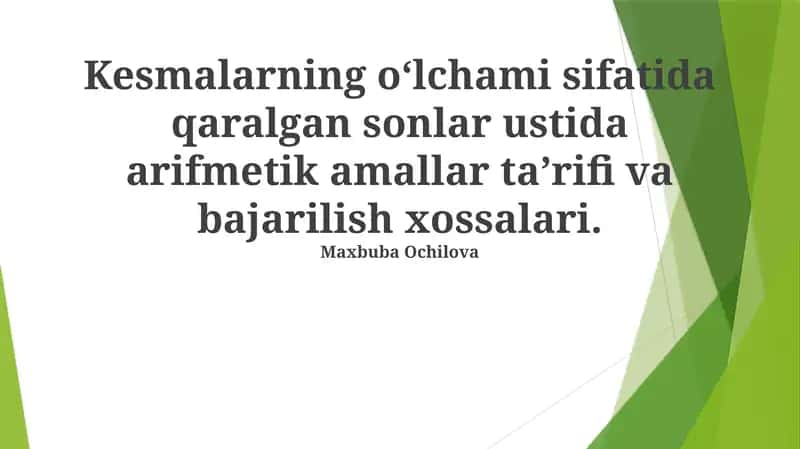 Arifmetik amallar