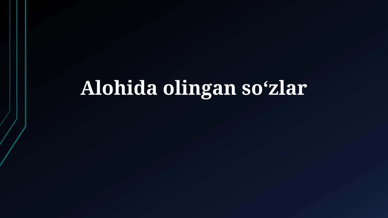 So'zlarni ajratish qoidalari
