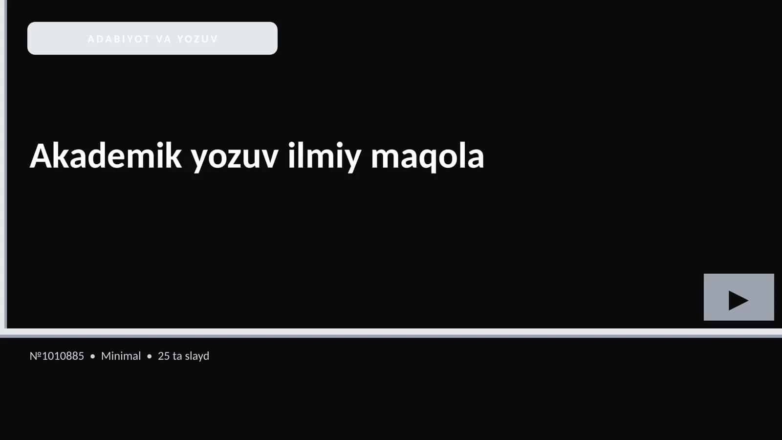 ADABIYOT VA YOZUV