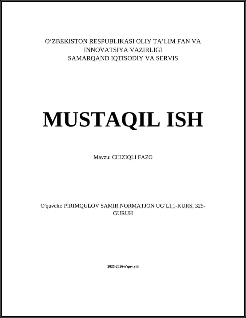 CHIZIQLI FAZO