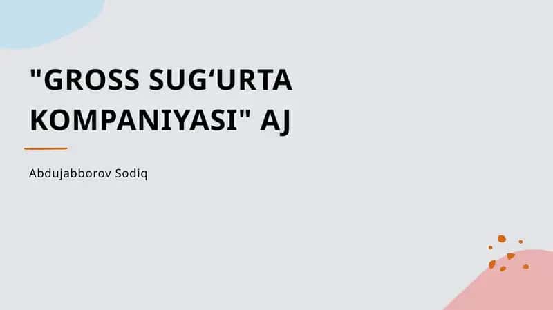 Gross Sug'urta Kompaniyasi